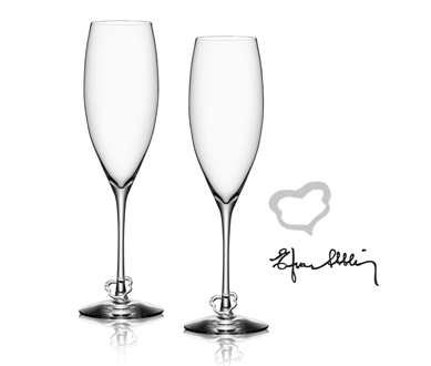 Produktbild förChampagneglas Orrefors Crazy Heart 2-pack